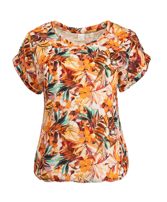 Nox PW SS Orange Tropical Florals  Woven | Orange