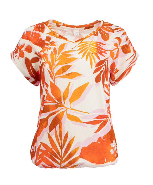 Nox PW SS Orange Papercut Leaves   Woven | Orange