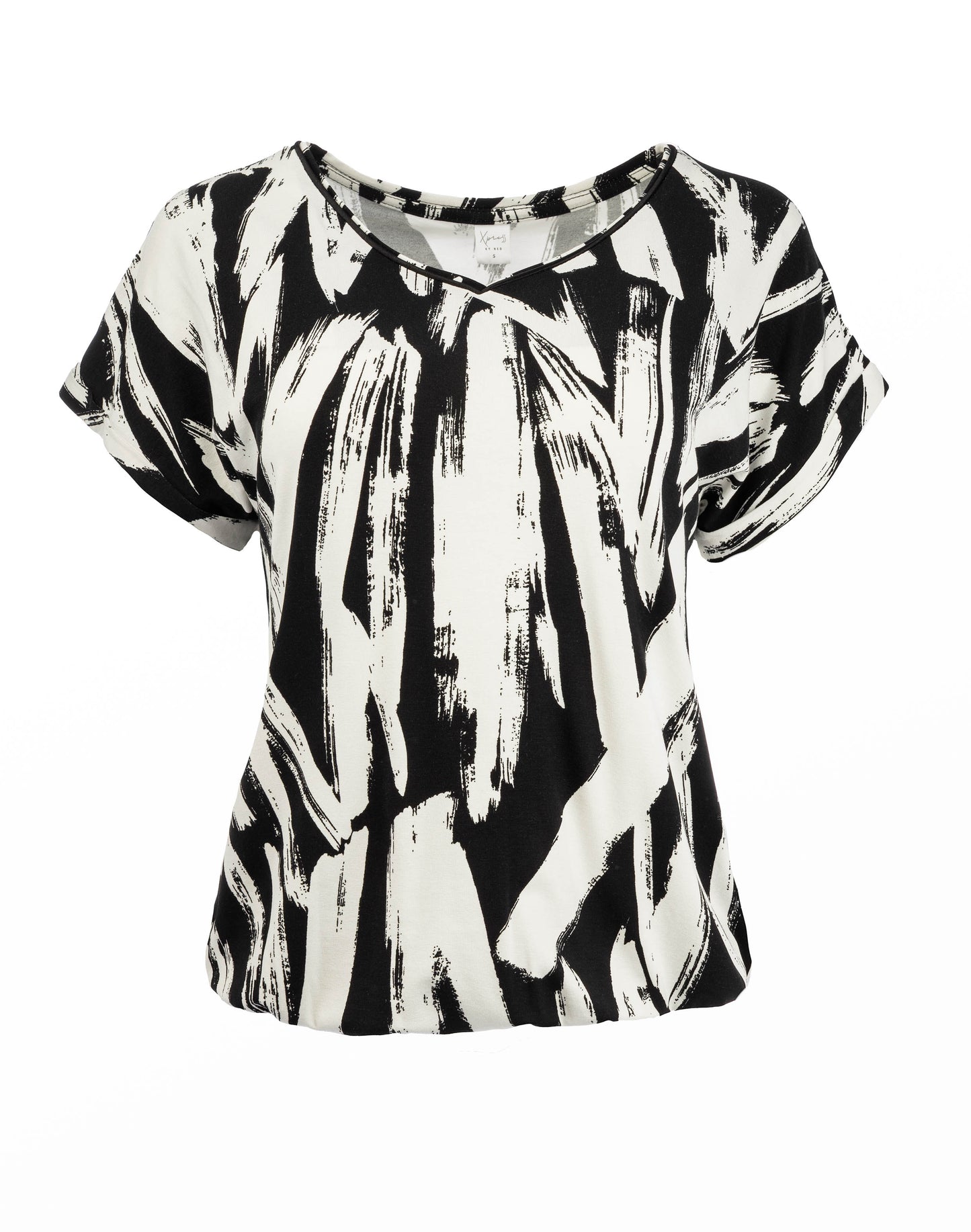 Nox P SS Black Print Scratches Tricot | Black