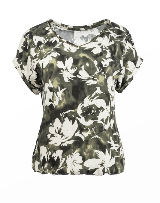 Nox PW SS Khaki Tie Dye Flower Woven | Khaki