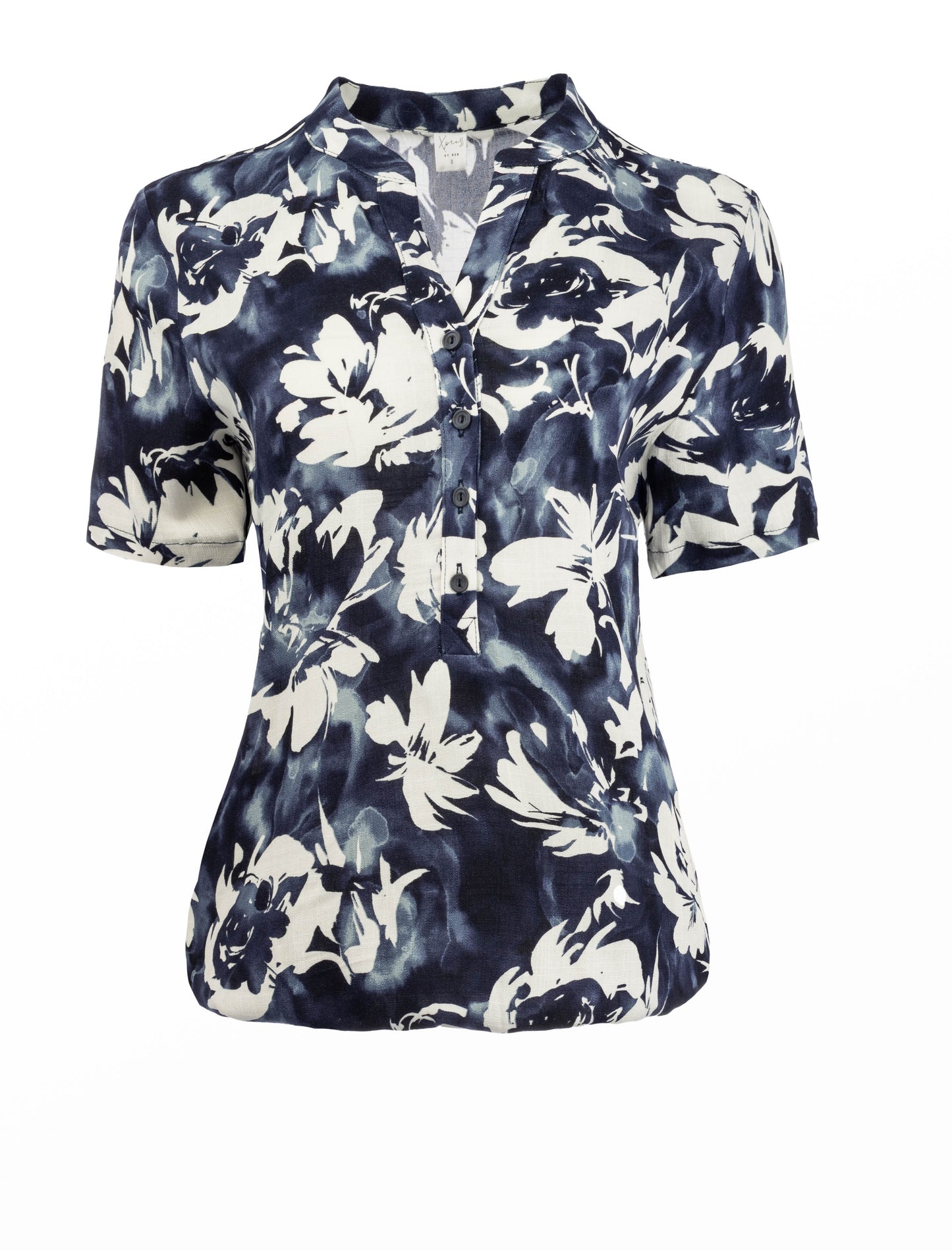 Lucie SS Denim Tie Dye Flower  Woven | Denim