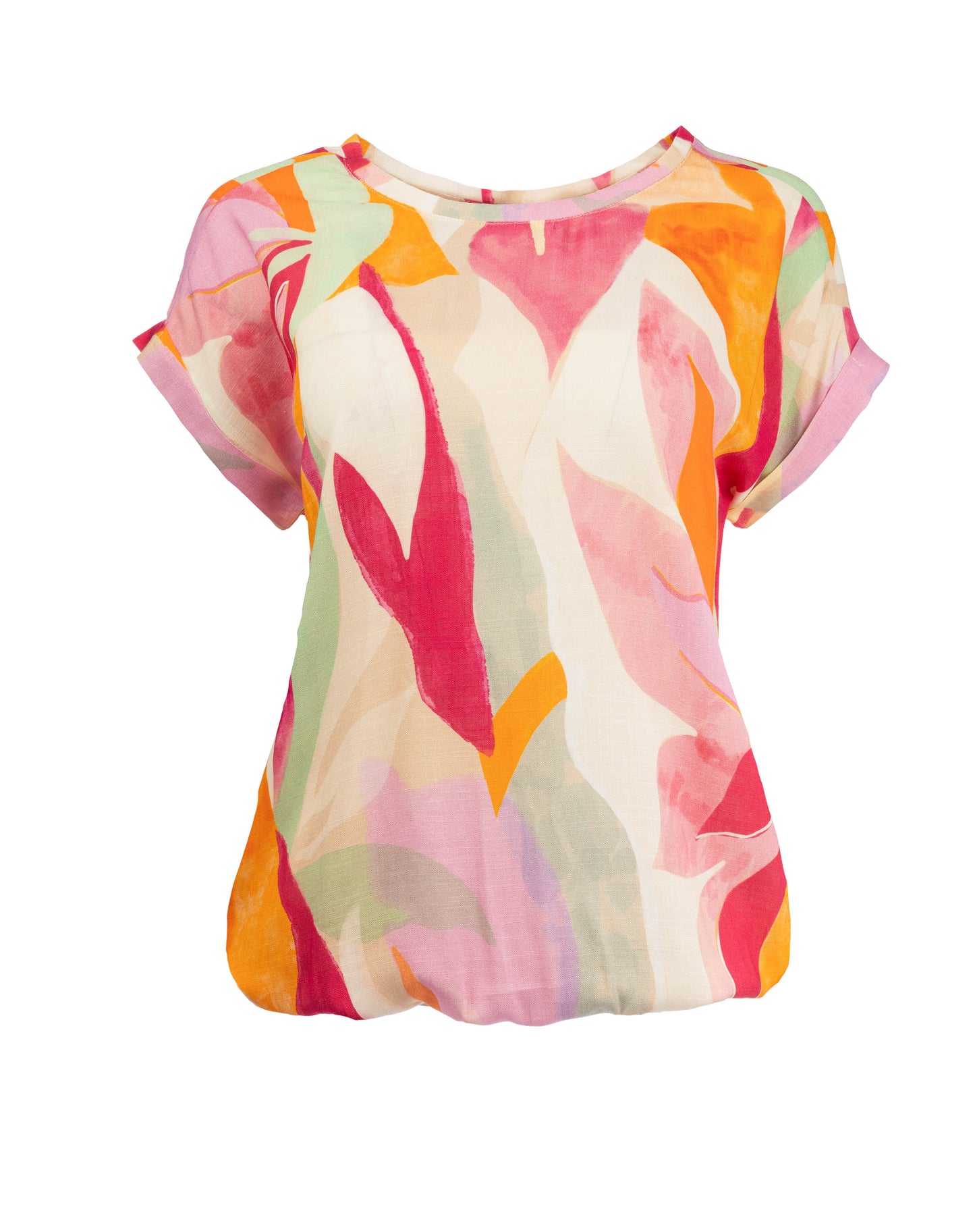 Brisia Plain SS Pink Peacock Tropicana Linnenlook | Pink Peacock