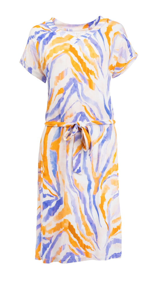 Mary SS Purple Colorful Zebra Tricot | Purple