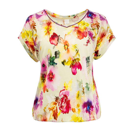 Nox P SS Mint Big Water Flowers Tricot | Mint