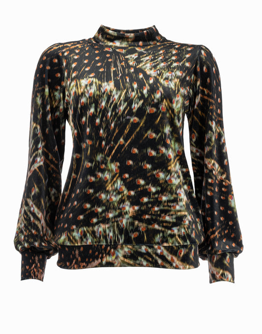 Aspatria LS Backyard Beauty Forest Night Peacock Velour | Forest Night