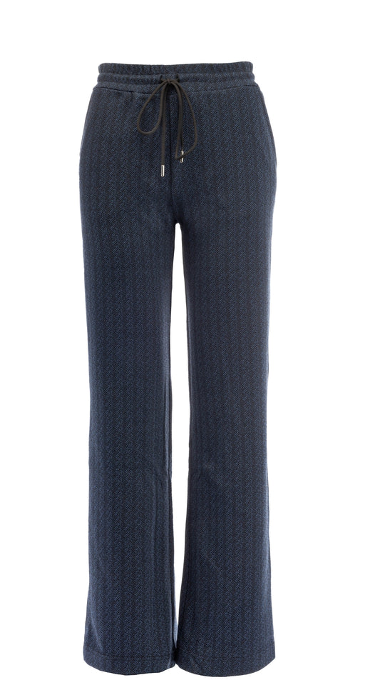 Nino Paspel-ZP Marine Minimal Herringbone Jacquard Knit | Marine