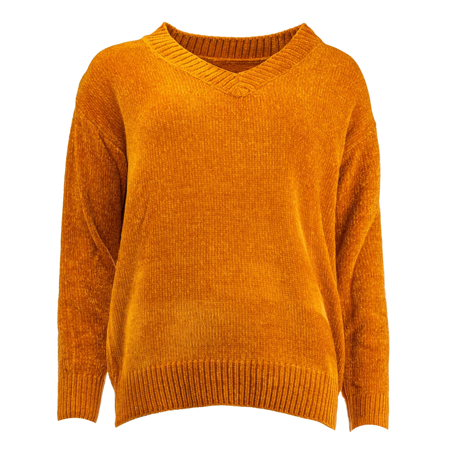 Simon Plain LS Heavy Chenille Knit | Golden Oak