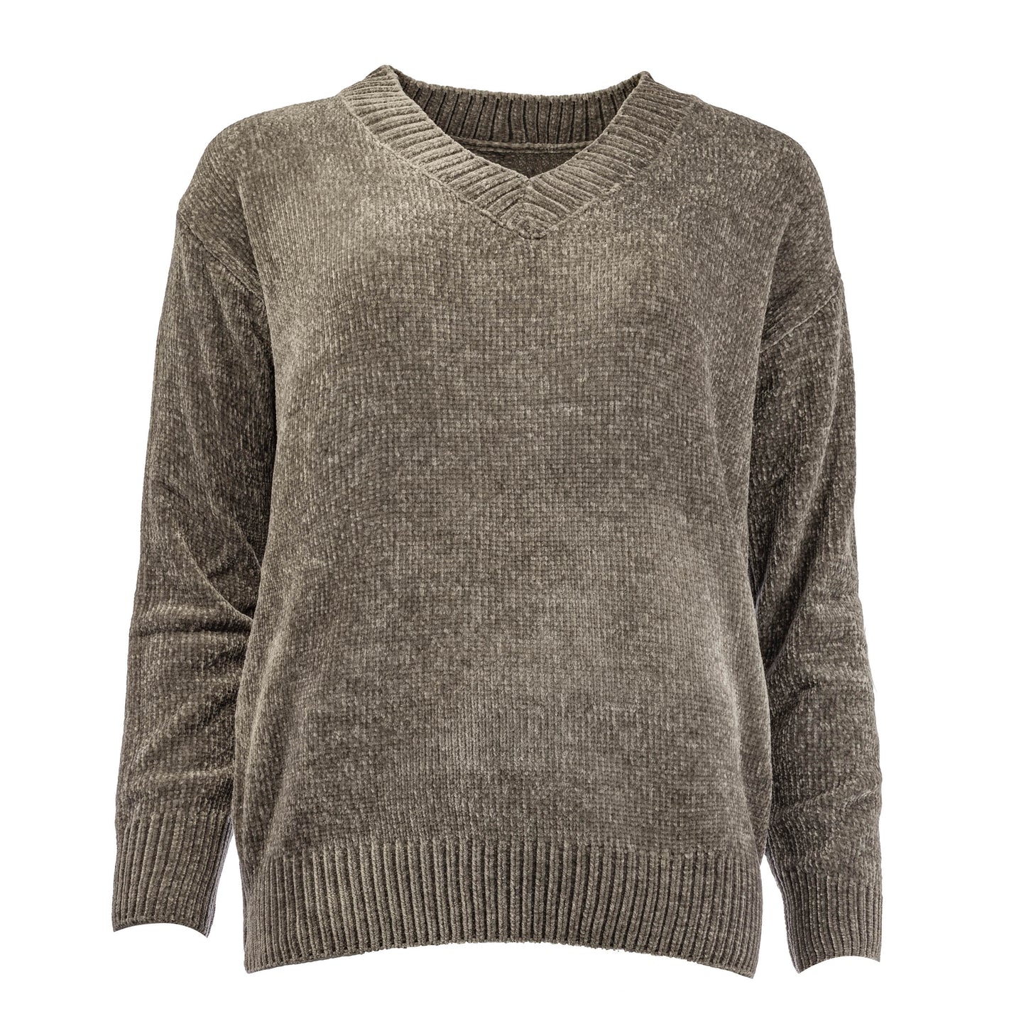 Simon Plain LS Heavy Chenille Knit | Antracite