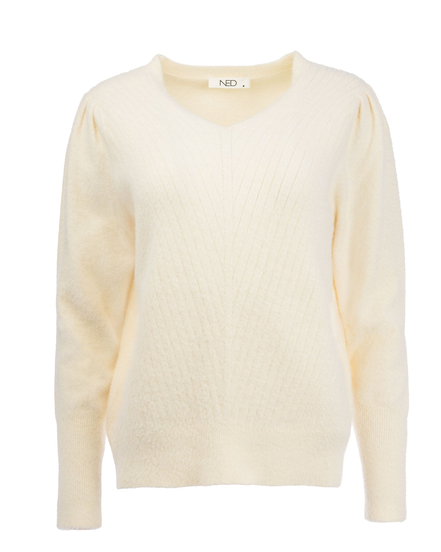 Belins LS-RMJ Furry Knit | Ecru