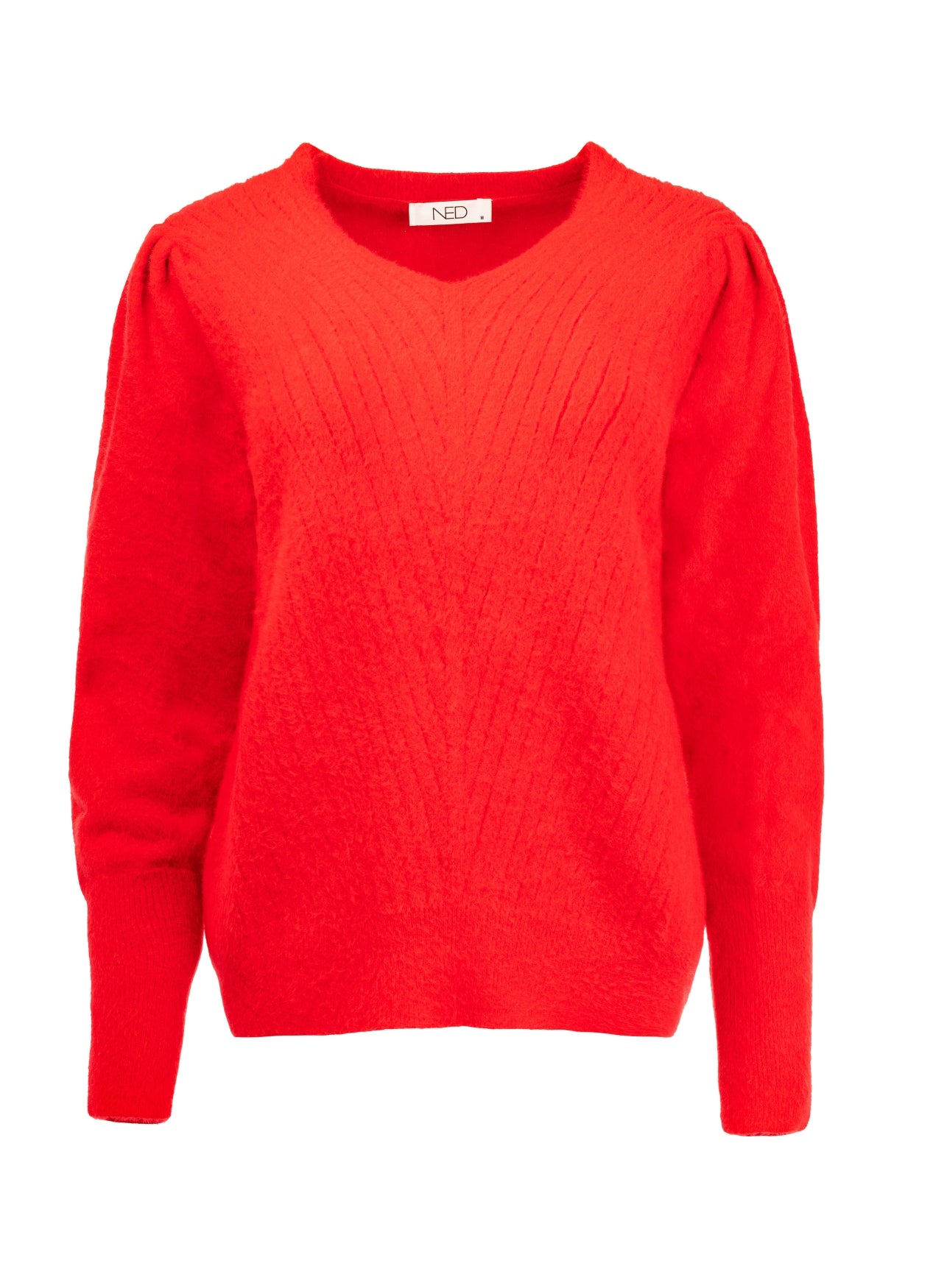 Belins LS-RMJ Furry Knit | Red