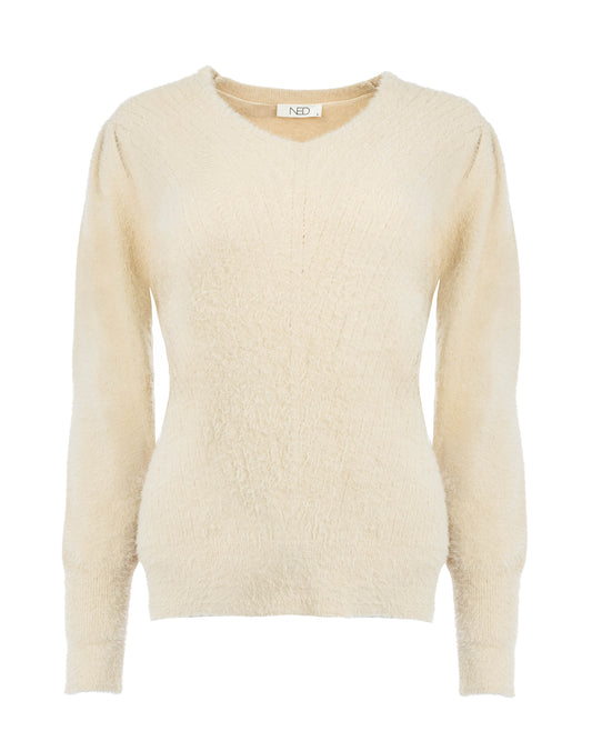 Belins LS-RMJ Furry Knit | Shortbread