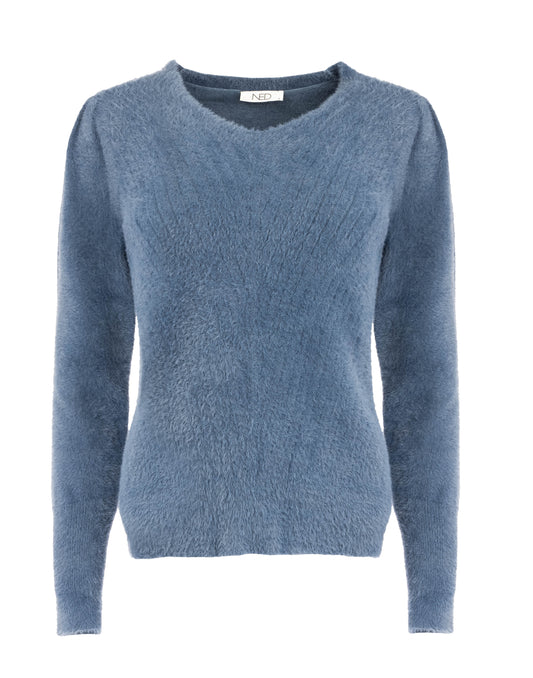 Belins LS-RMJ Furry Knit | Nightshadow Blue