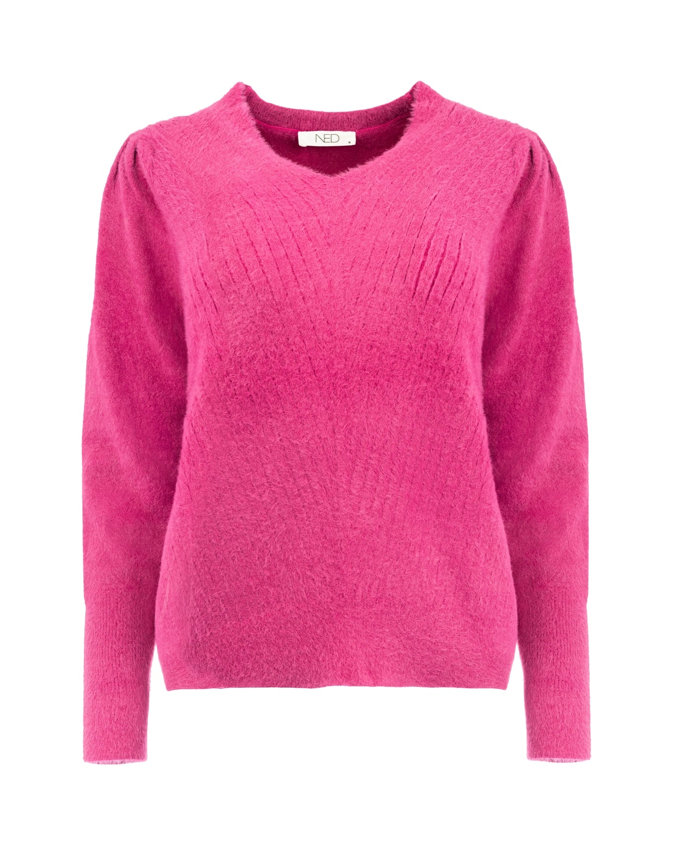 Belins LS-RMJ Furry Knit | Fuchsia Red