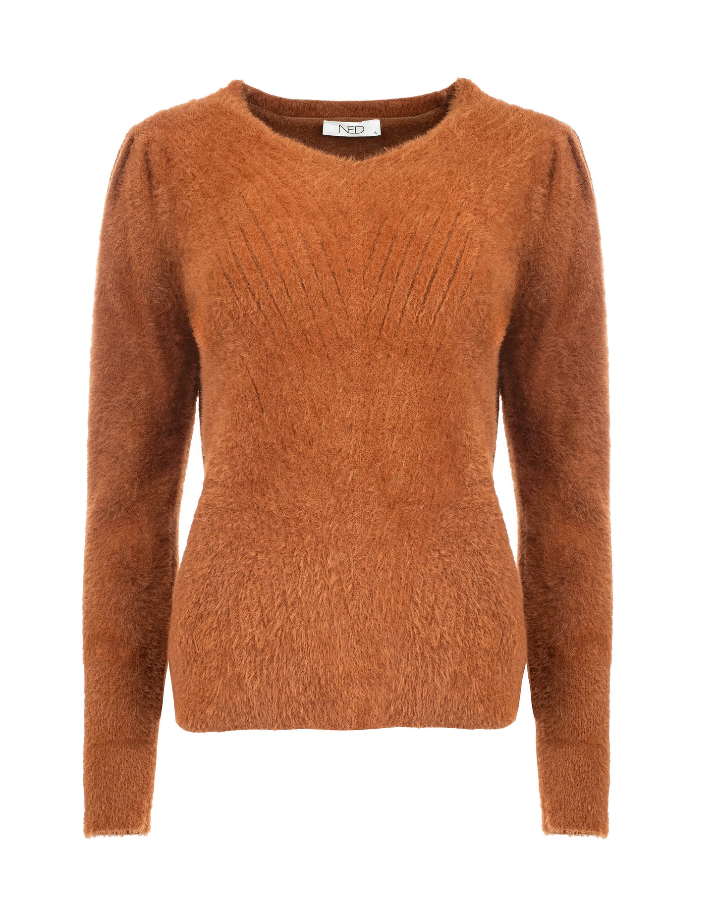Belins LS-RMJ Furry Knit | Butterum brown