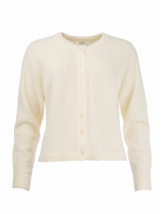 Frino LS-RMJ Furry Knit | Ecru