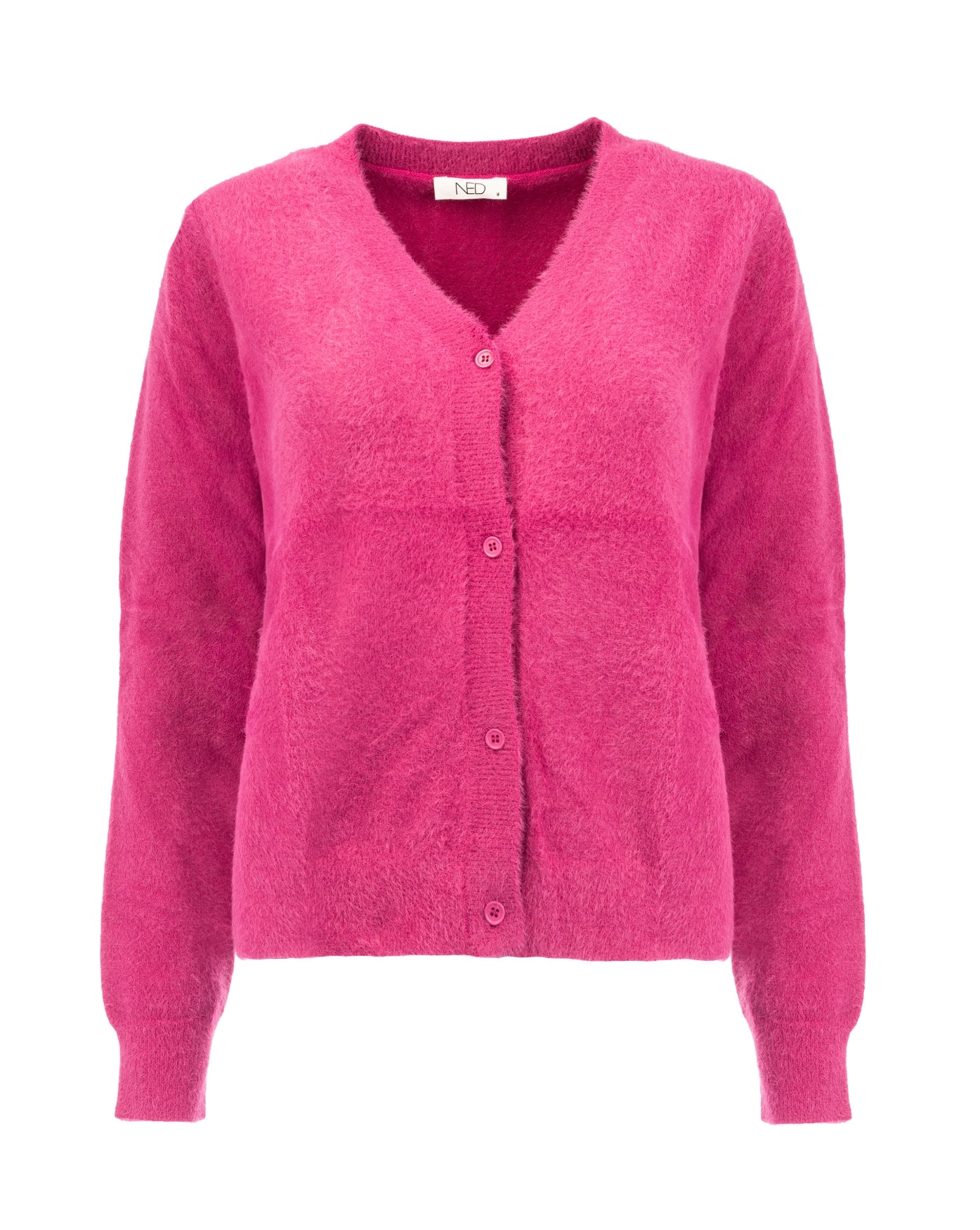 Fury Plain LS-RMJ Furry Knit | Fuchsia Red