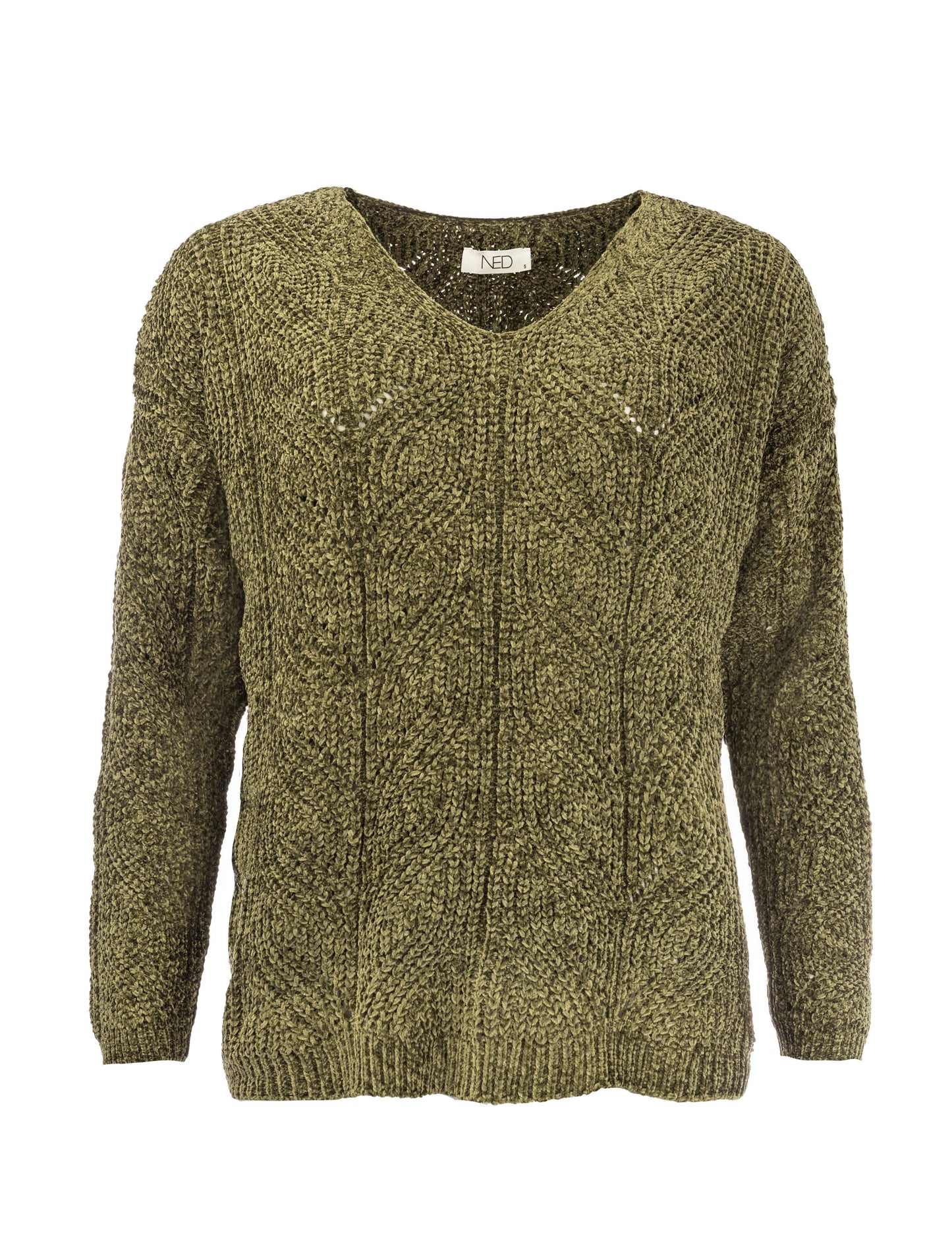 Olney LS-RML Heavy Chenille Knit | Dusty Olive