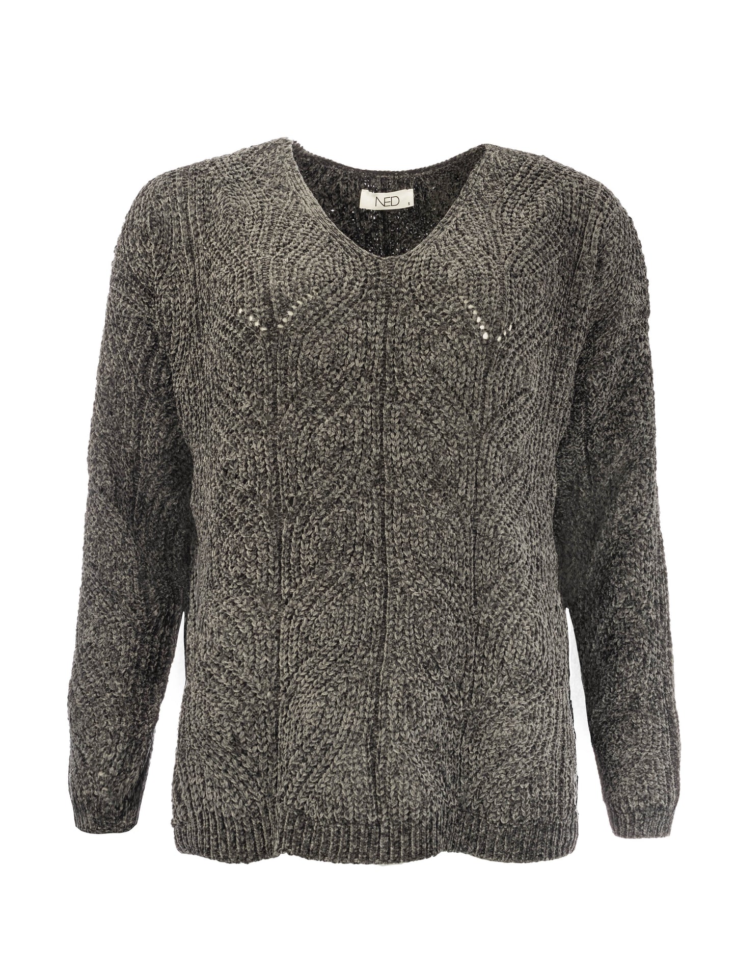 Olney LS-RML Heavy Chenille Knit | Ash Grey