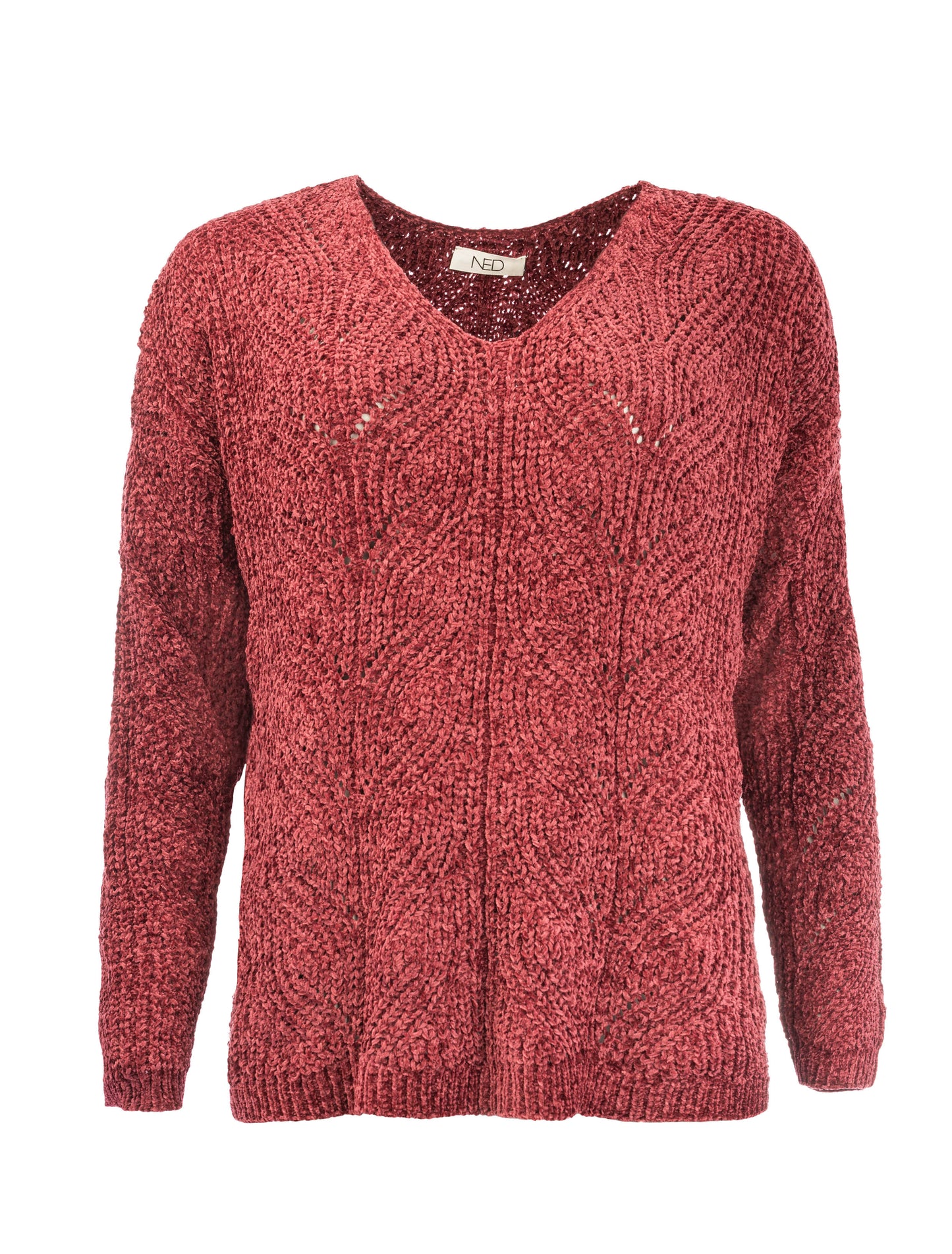 Olney LS-RML Heavy Chenille Knit | Beet Red