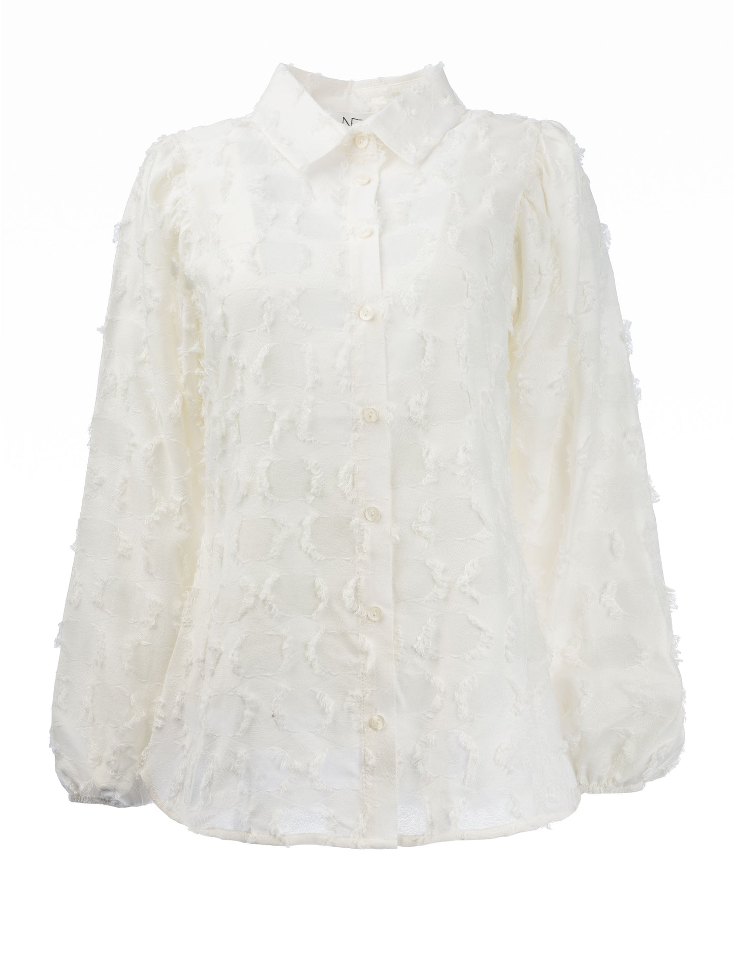 Mayliera LS Fringe Forms Voile | Ecru