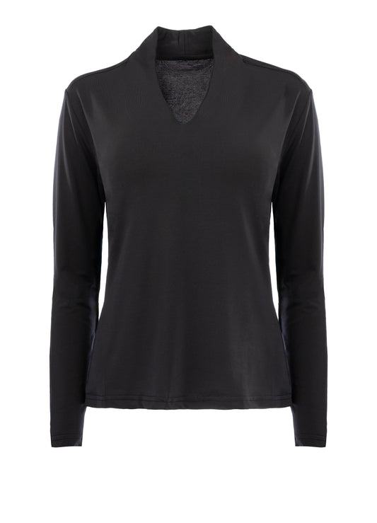 Veral LS Shiny Jersey | Black