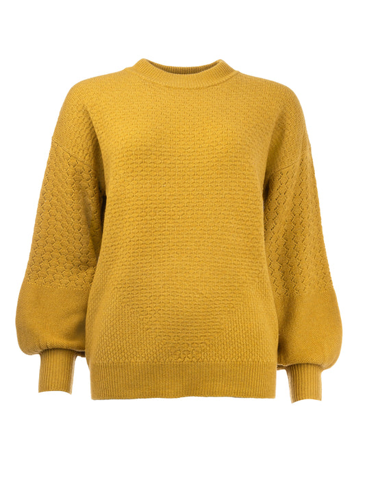 Newmills LS-RML Structure Knit | Amber Green