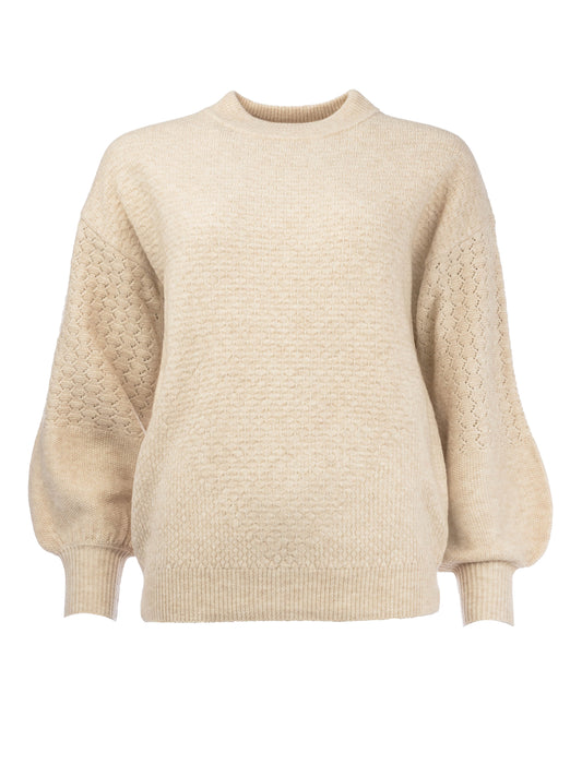 Newmills LS-RML Structure Knit | Perfectly Pale