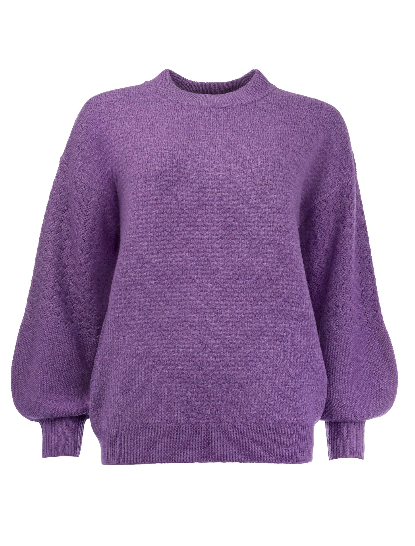 Newmills LS-RML Structure Knit | Purple Saphire