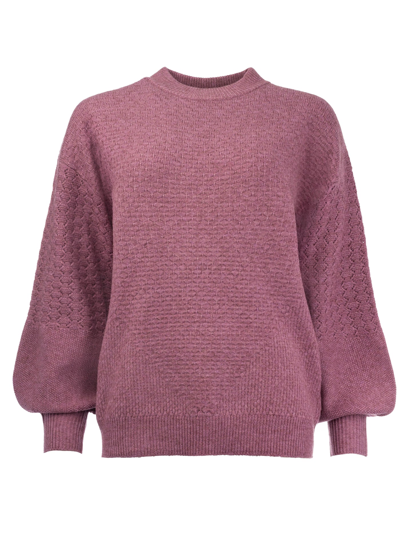 Newmills LS-RML Structure Knit | Grape Nectar