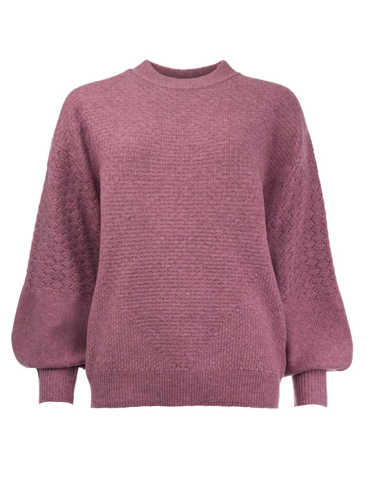 Newmills LS-RML Structure Knit | Grape Nectar
