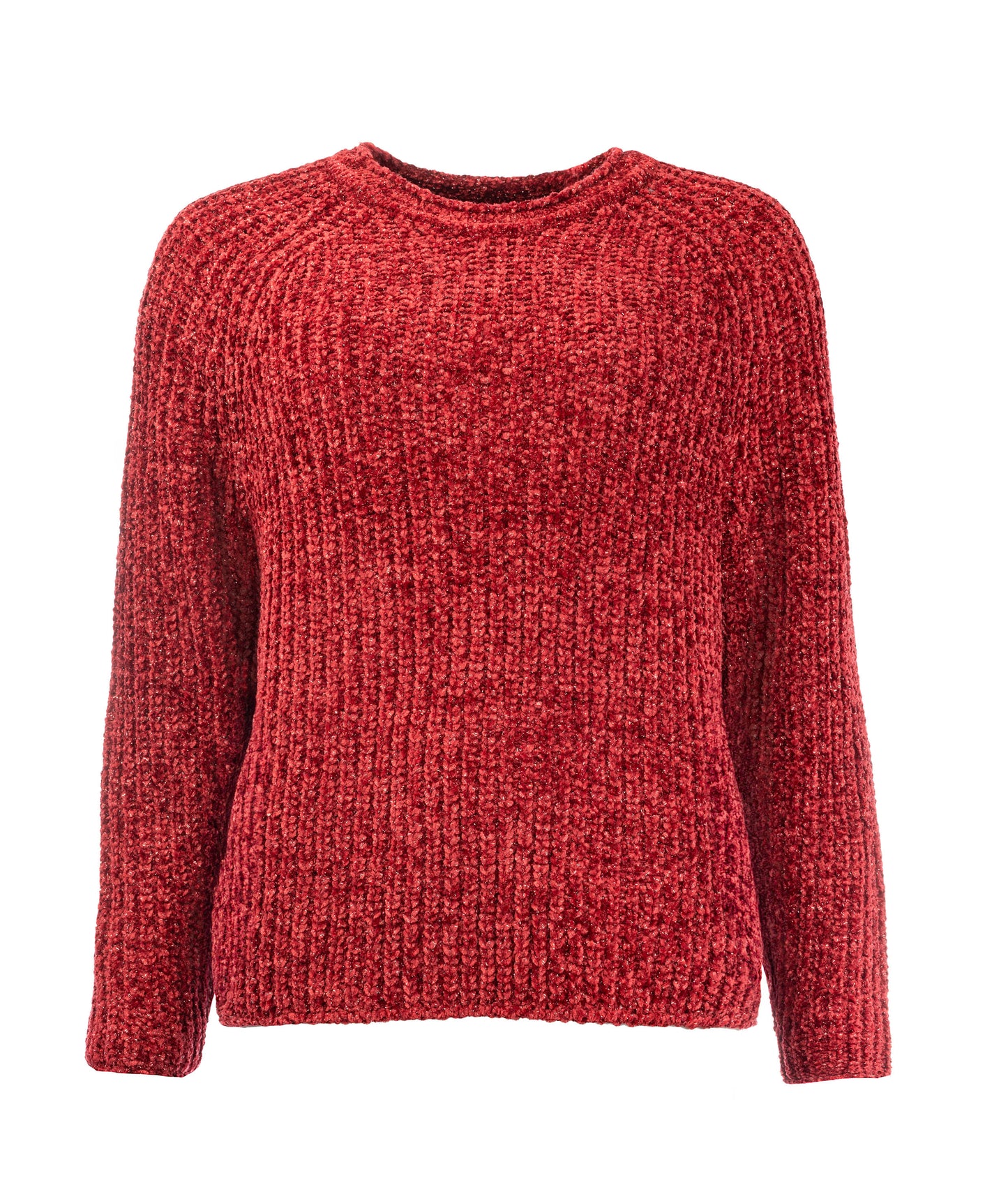 Otterly LS-RML Heavy Lurex Chenille Knit | Rhubarb Red