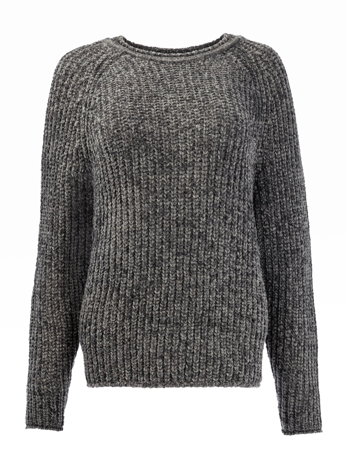 Otterly LS-RML Heavy Lurex Chenille Knit | Night Owl Grey