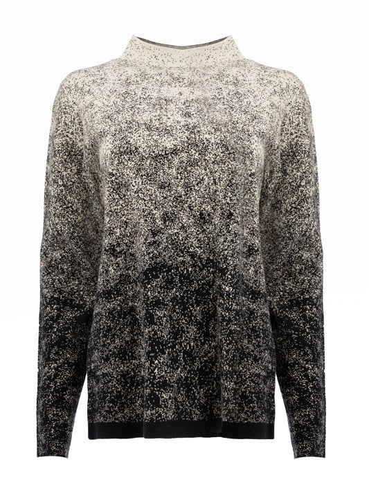Sutton LS-RML Subtle Tye Dye Knit | Ecru-Black
