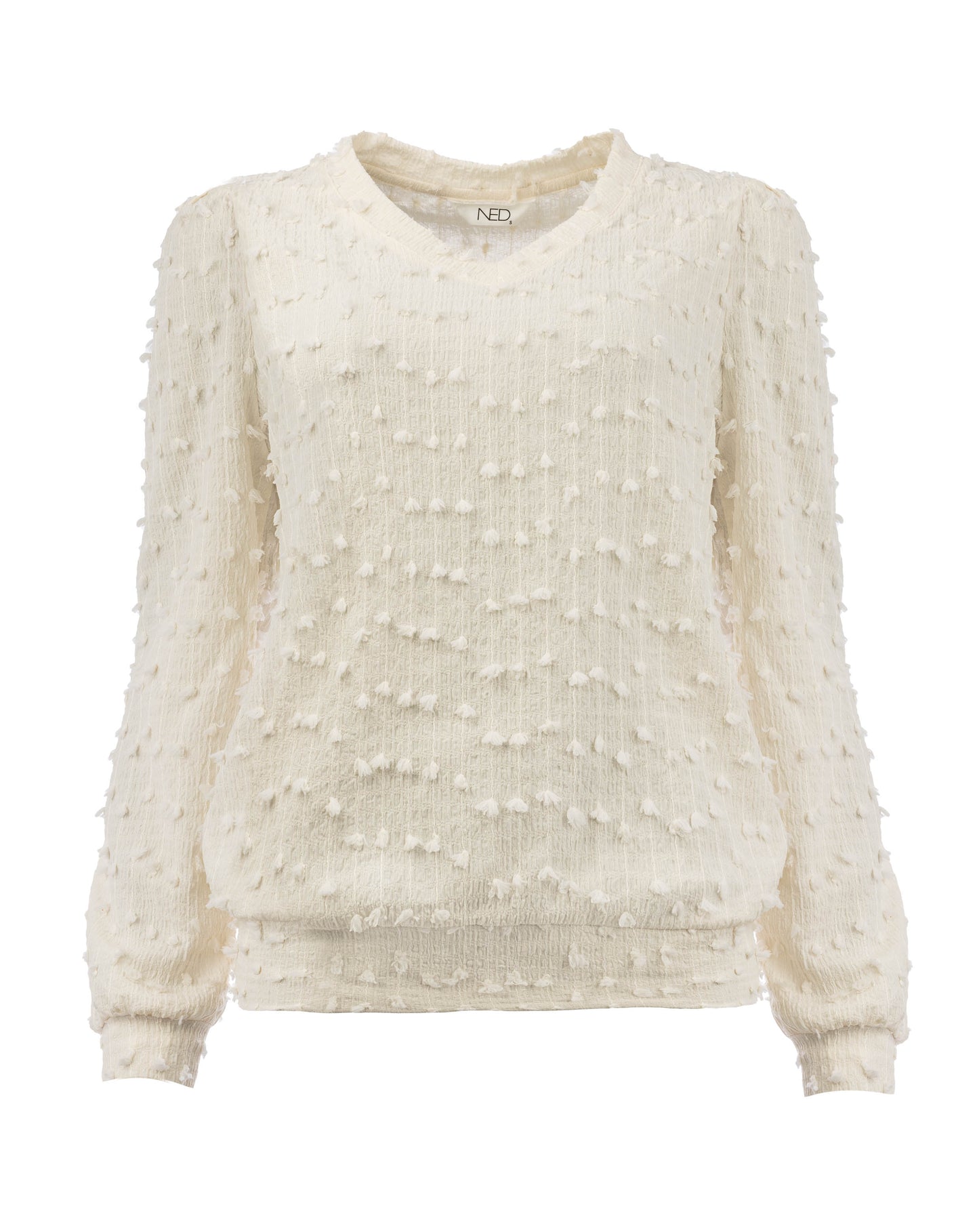 Veraya LS-RMJ Dot Krinkle | Ecru