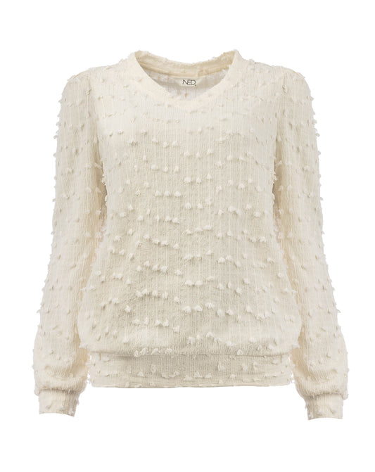 Veraya LS-RMJ Dot Krinkle | Ecru