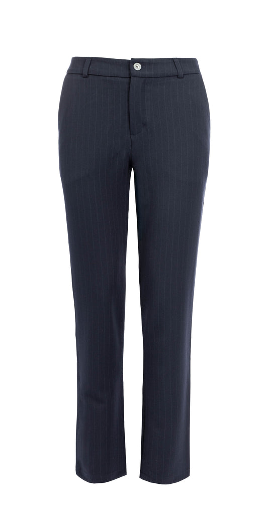 Doa-W Twill Pinstripe | Dark Navy