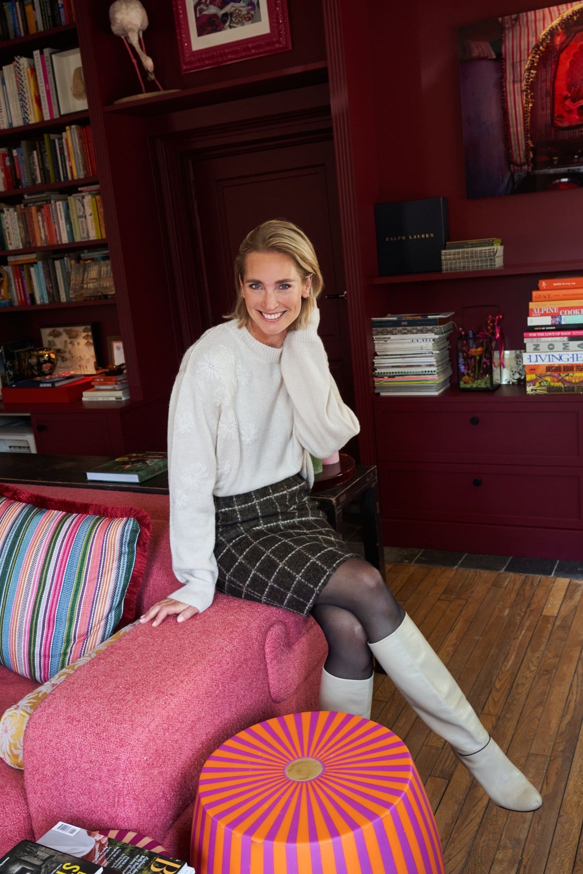 Rionda 58 Chocolate Brown Subjects Jacquard | Chocolate Brown