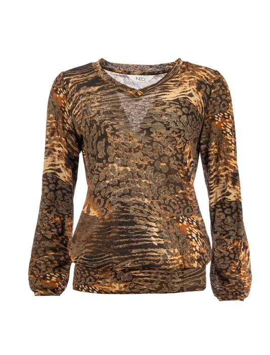 Veraya LS Beech Green Animal Mix Tricot | Beech Green