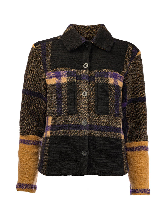 Peri LS-NC Purple Sapphire Digital Design Heavy Knit | Purple Saphire