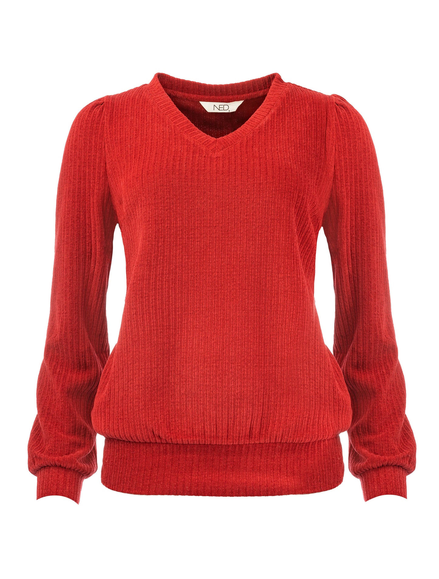 Veraya LS-RMJ Stretch Rib | Rhubarb Red