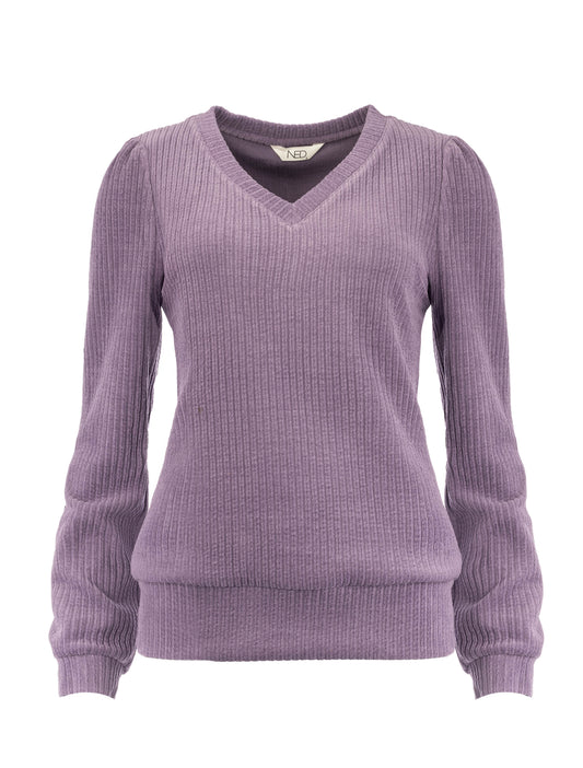 Veraya LS-RMJ Stretch Rib | Grape