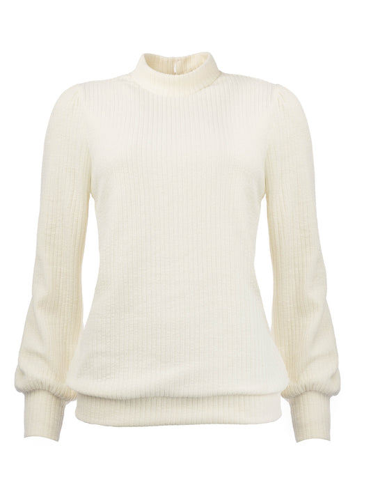 Aspatria LS-RMJ Stretch Rib | Ecru