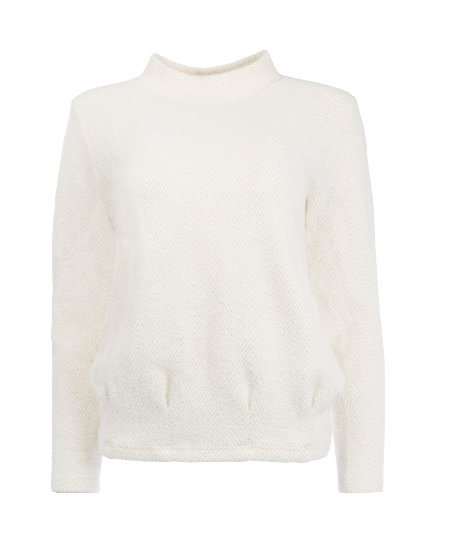 Mersea LSHerringbone Lurex Jacquard | Optical White