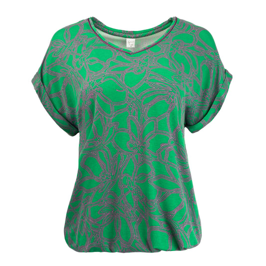 Nox P SS Green Double Lined Flower Tricot | Green