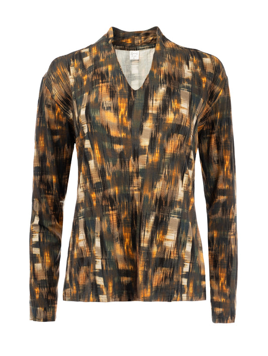 Veral LS Brandy Graffical Animal Tricot | Brandy