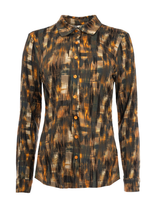 Milaras LS Brandy Graffical Animal Tricot | Brandy