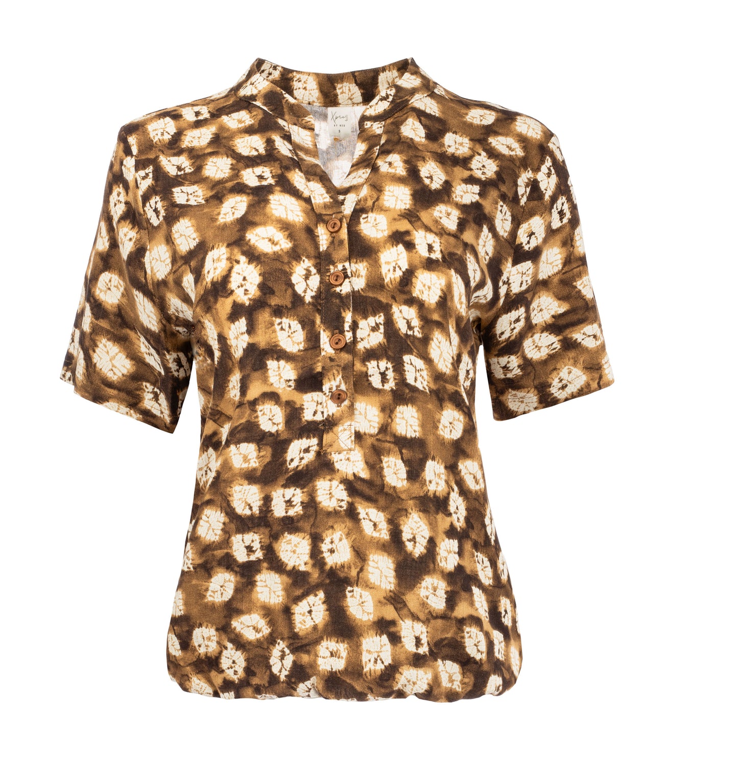 Lucie SS Sand Tie Dye Cubes Woven | Sand