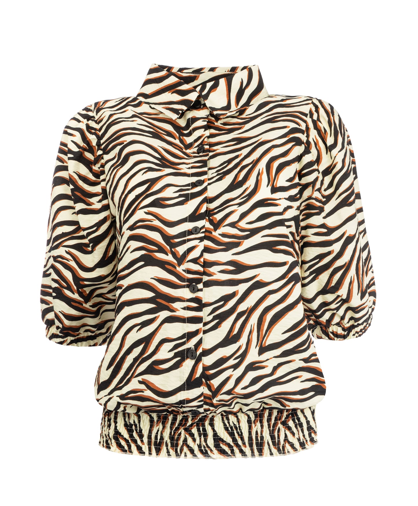 Miran 1/2 SS Brown Branches Woven | Brown