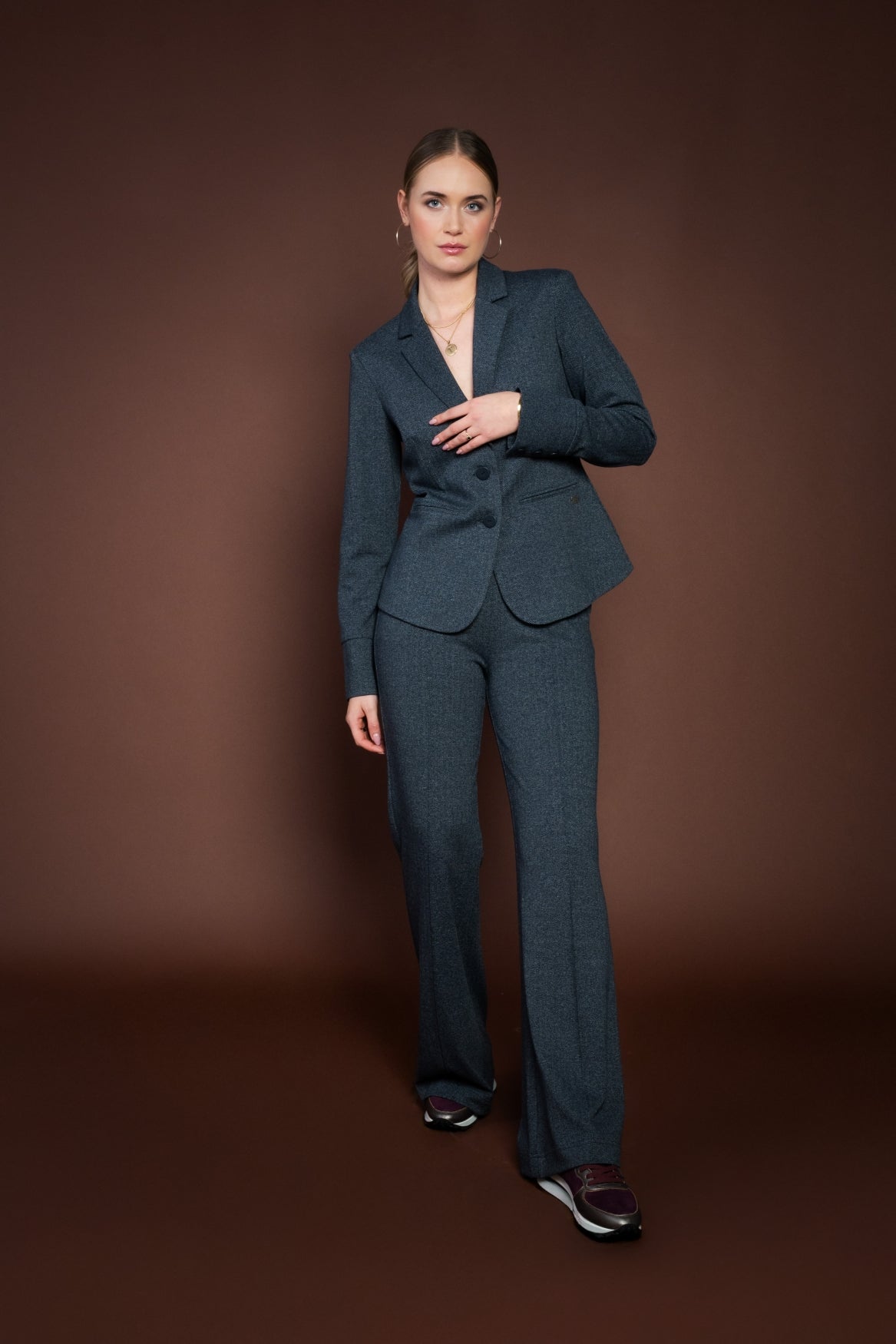 Pantalon Alex Melee Herringbone | Navy
