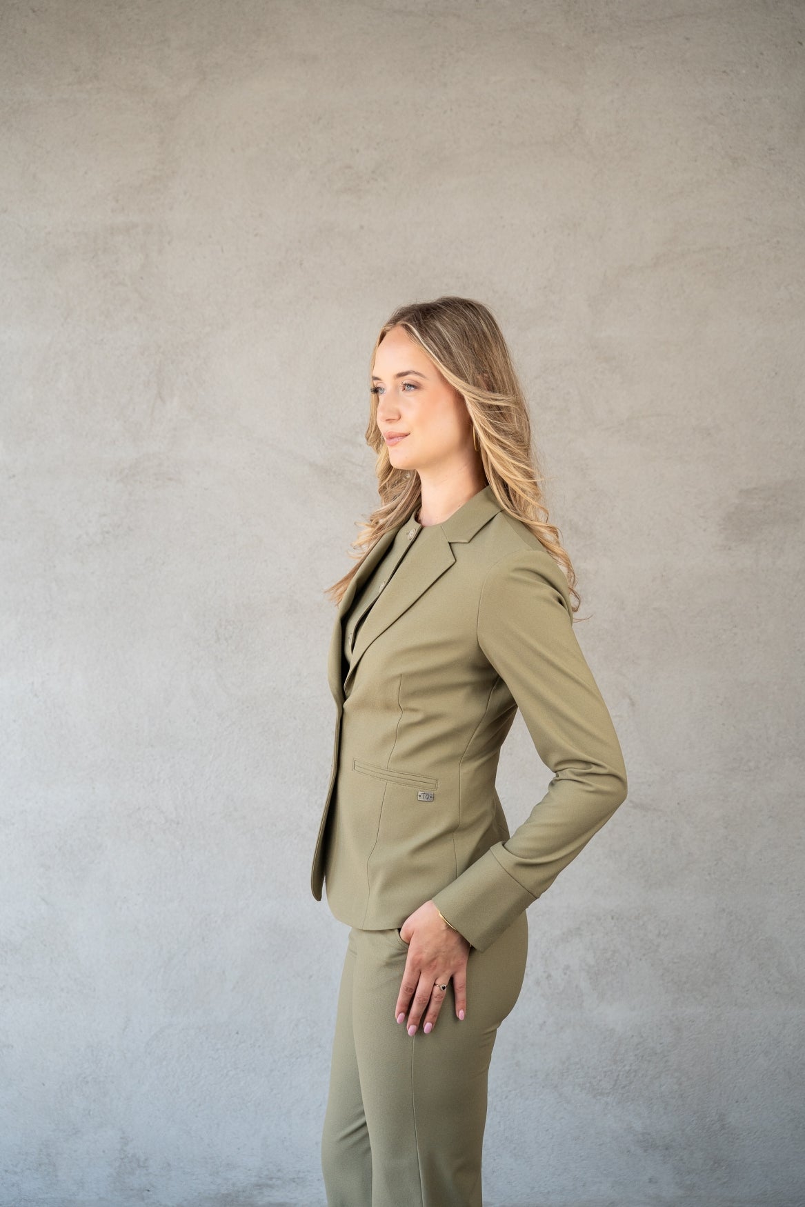 Blazer Manja V Soft Textured | Dusky Green